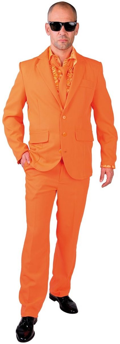 100% NL & Oranje Kostuum | Cool Men In Orange | Man | Small | Carnaval kostuum | Verkleedkleding
